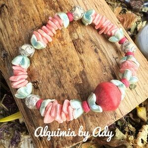 Colorful shell statement bracelet